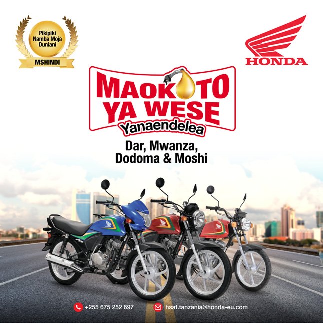 Honda Tanzania motorcycle campaign visuals 3 of 3