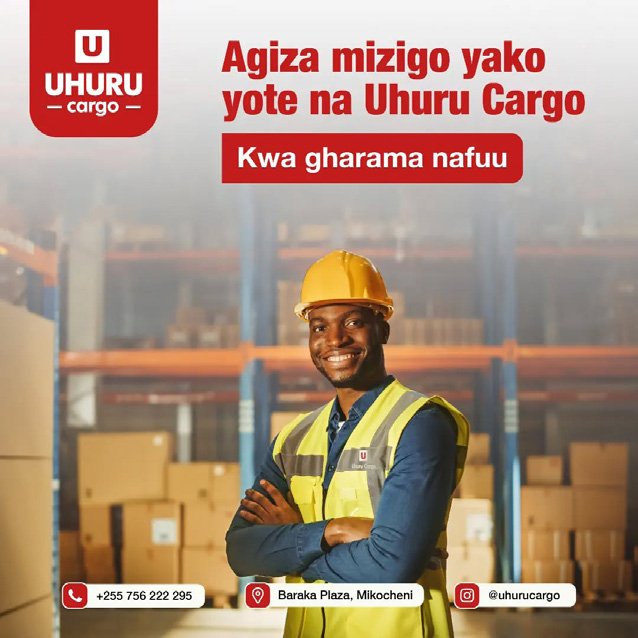 Uhuru Cargo brand identity and campaign visuals 2 of 3
