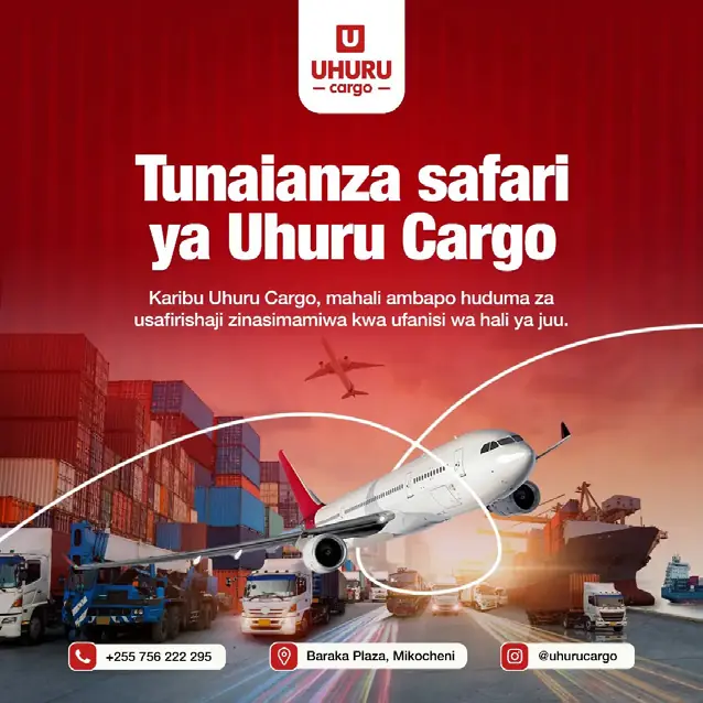Uhuru Cargo brand identity and campaign visuals